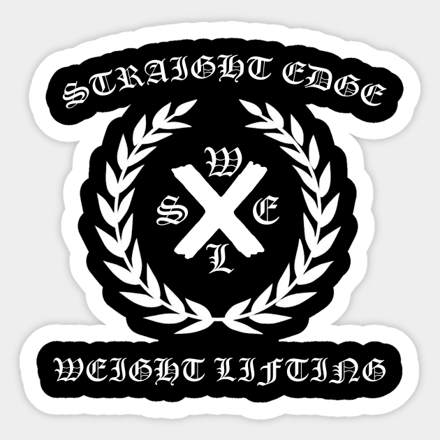 Straight Edge Weightlifting Sticker by WithinSanityClothing